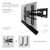 NSY-45200 Corner Full Motion TV Wall Mount with 32 inch Long Extension for 42 to 80 inch TVs