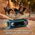NSY F10E Portable Bluetooth Speaker with Drum Beats, IPX7 Waterproof Wireless Speakers 25W Super Bass, 24H Playtime, TWS Pairing, Colorful Lights for Outdoor Party Beach