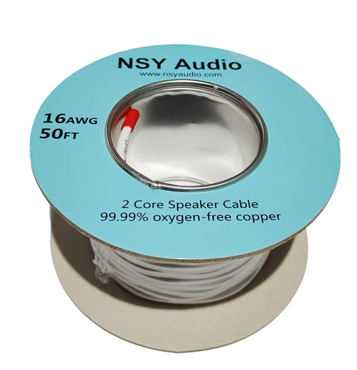18 AWG CL2 Rated (For In-Wall Usage), 2-Conductor Speaker Wire, 50 feet