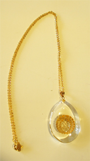 Necklace - Crystal Pendant with Sagarifuji mon 9130-0003