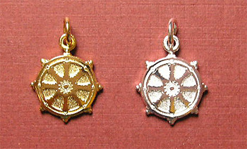 Pendant - Dharma Wheel (Goldtone)