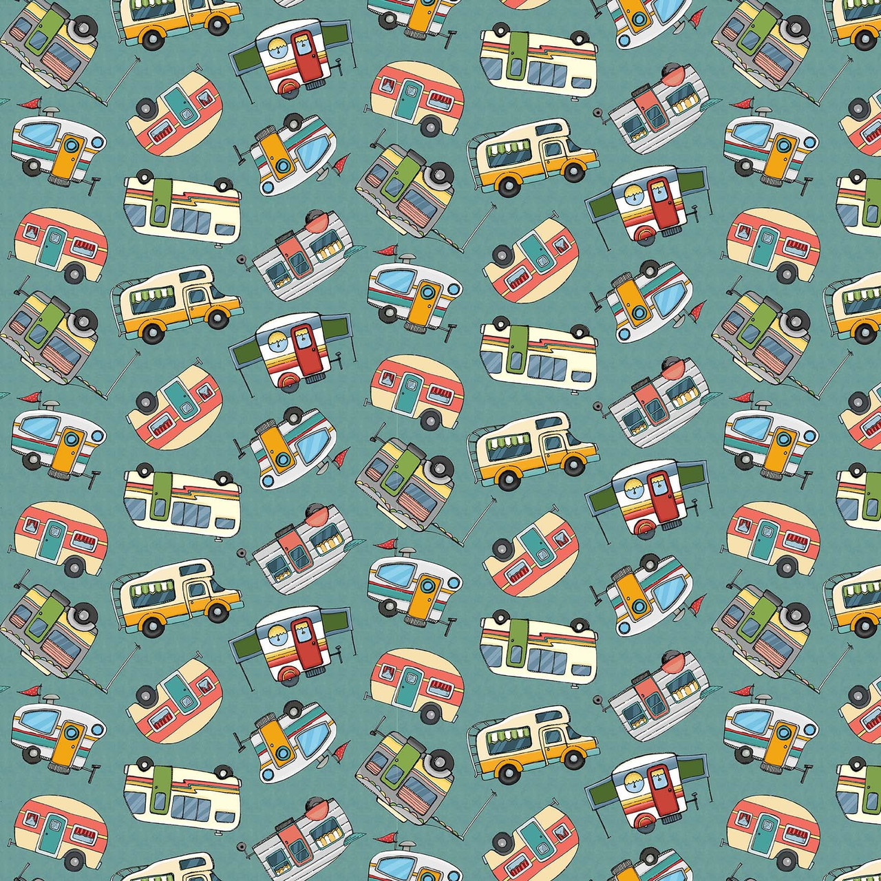 Blank Quilting Jackie Decker 293767 Slate Campers ADVENTUREAWAB293767 Adventure Awaits