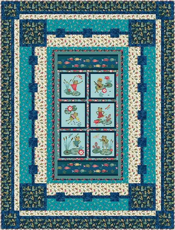 Window Lake Quilt Pattern Lake Night Serenade - Celestial Window Quilt - The Blank Quilting Corp.