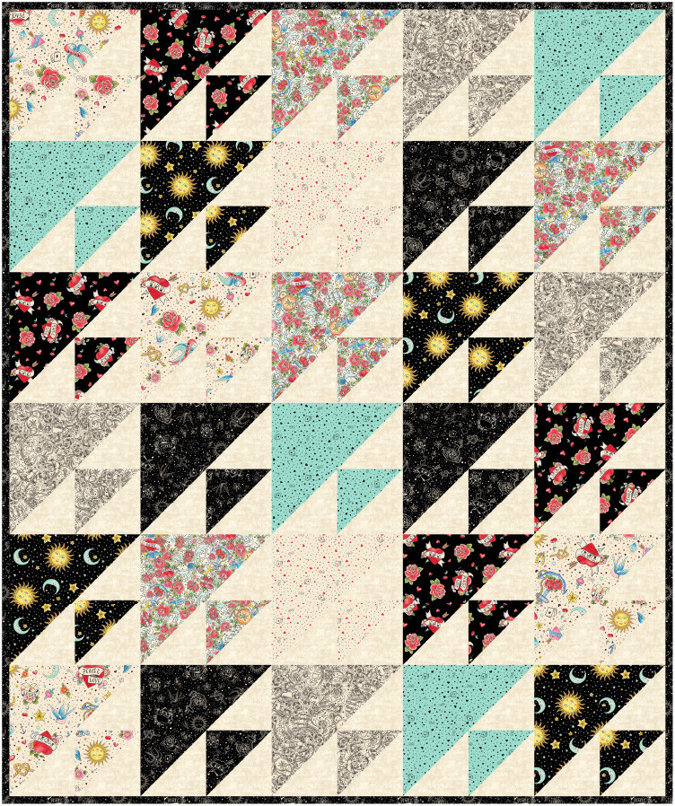 Ink Chronicles - Be Unique Throw - The Blank Quilting Corp.