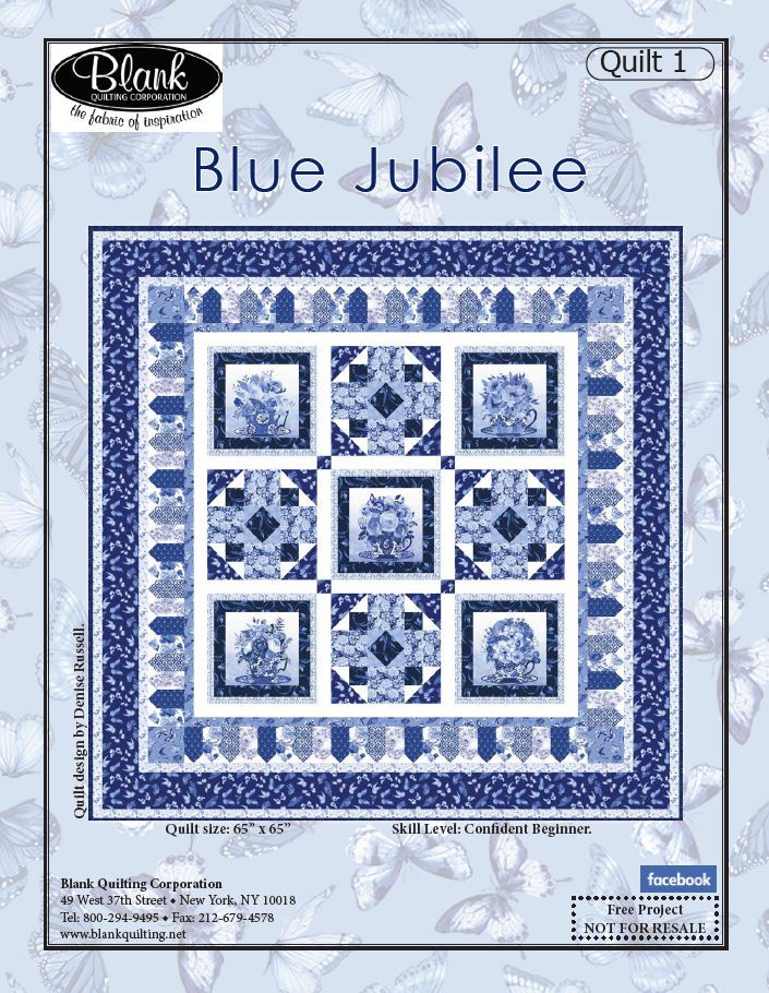 Blue Jubilee Quilt 1 The Blank Quilting Corp.