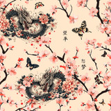 Stof-Japanese Springtime