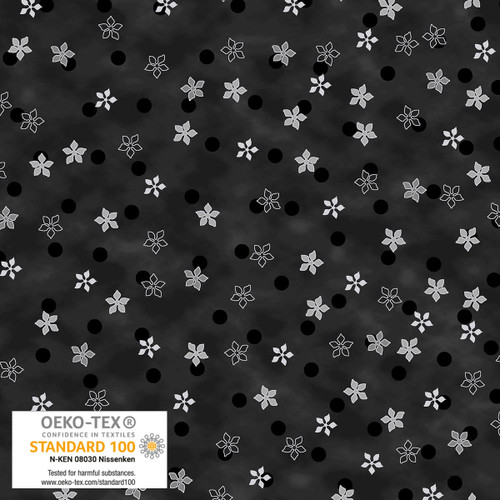 Stof Fabrics Mini Snowflakes on Deep Red Cotton Lycra Knit 