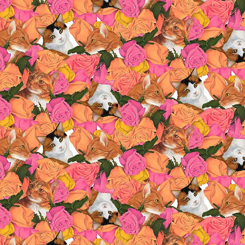 3641-22 Pink || Whiskers Among Petals