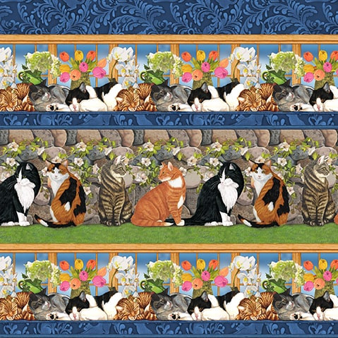 3645-77 Royal Blue || Whiskers Among Petals