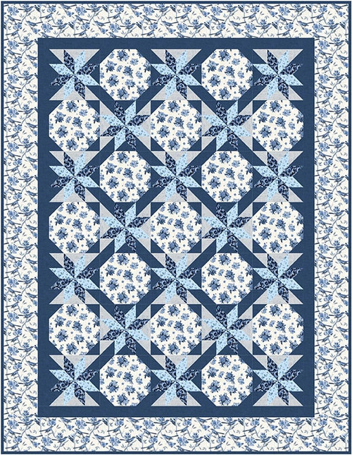 English Blue & White - Icicle Blues Quilt English Blue & White - Icicle Blues Quilt