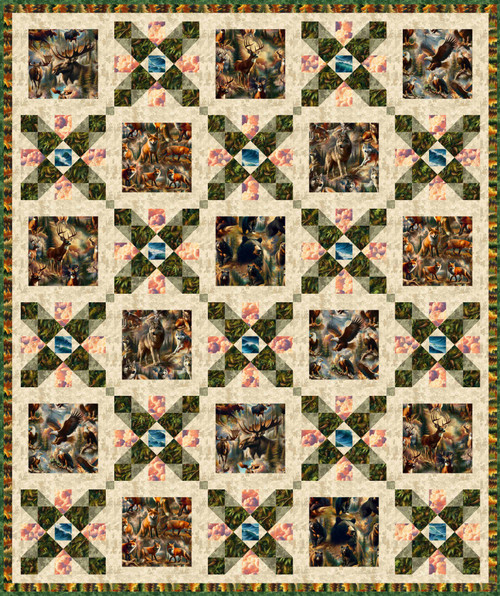 Wilderness Song - Trail Crossing Quilt Wilderness Song - Trail Crossing Quilt