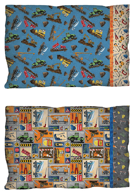 Let's Get Building - Construction Site Pillowcase Let's Get Building - Construction Site Pillowcase