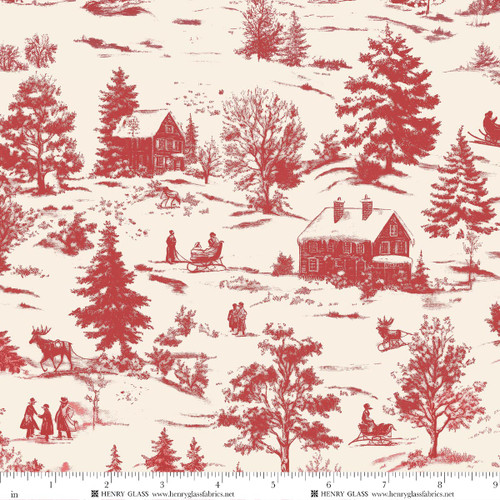 4678-18 Ecru/Red || Holly Jolly Calico 4678-18 Ecru/Red || Holly Jolly Calico