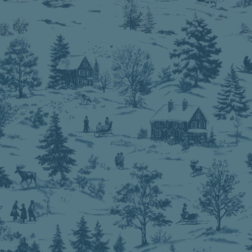 4678-77 Navy || Holly Jolly Calico