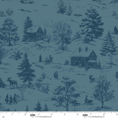 4678-77 Navy || Holly Jolly Calico