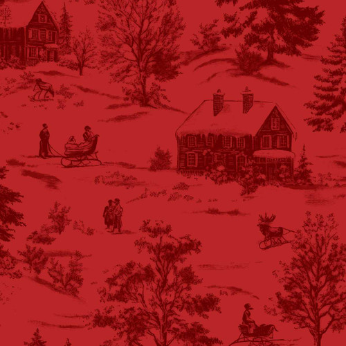 4678-88 Crimson || Holly Jolly Calico