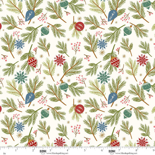 4679-41 Ecru || Holly Jolly Calico
