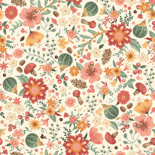 4849-41 Ivory || Maple & Marigolds