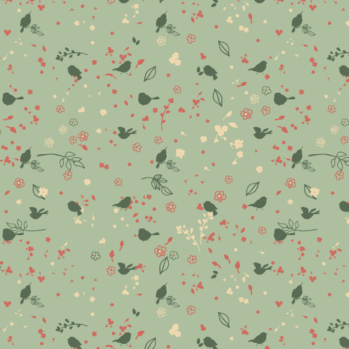 4851-60 Lt. Green || Maple & Marigolds