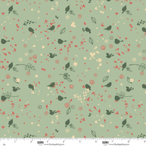 4851-60 Lt. Green || Maple & Marigolds