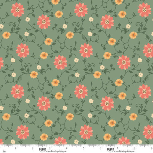 4856-60 Lt. Green || Maple & Marigolds