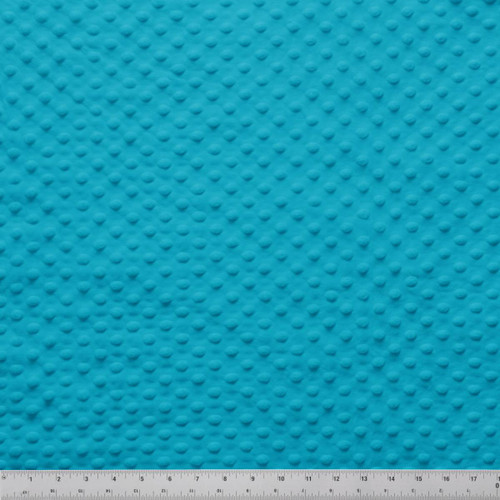 MINKY DOT - 58/60" DK TURQUOISE