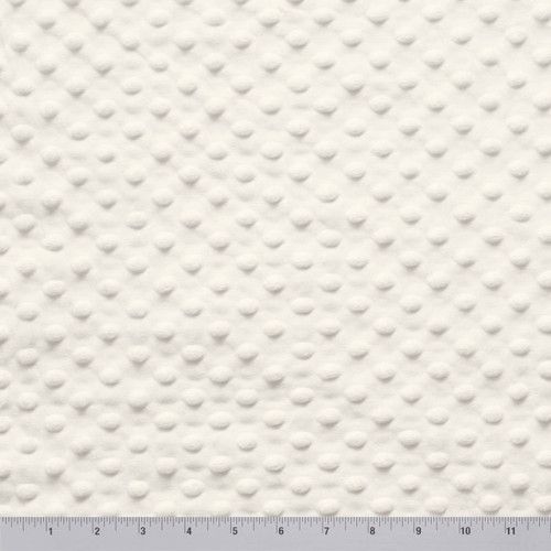 MINKY DOT - 58/60" OFF WHITE
