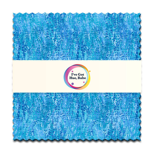 Turquoise Waves 5x5 Squares