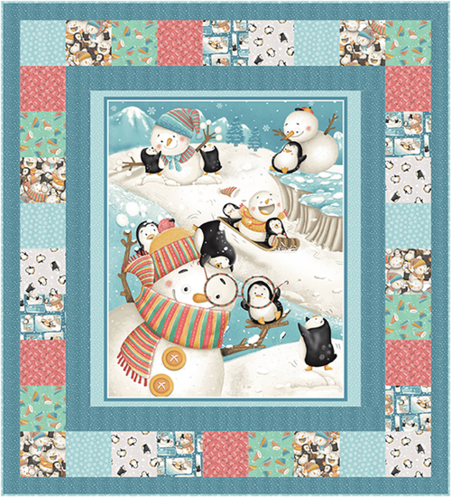 Snowmates - Panel Squared Quilt