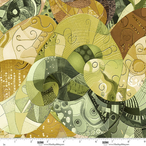 5141-66 Olive || Ombré Waves 108"