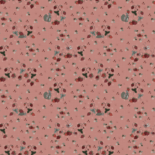 4504-286 Rose || Stof Strawberry Mischief