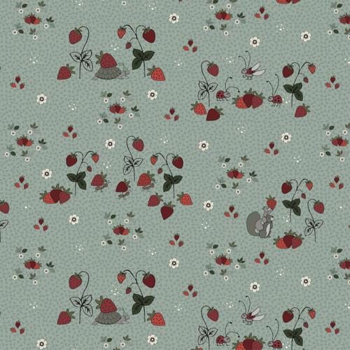 4504-290 Jade || Stof Strawberry Mischief