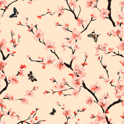 4504-301 Cream || Stof Japanese Springtime