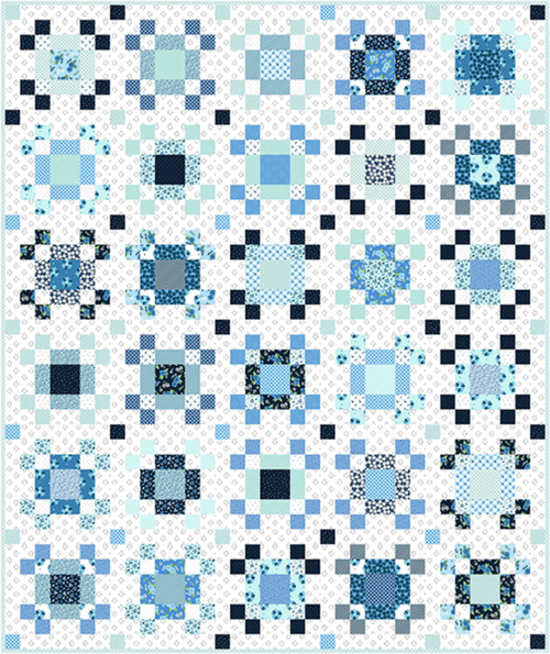 Celeste - Aqua Posies Quilt