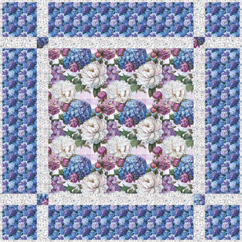 Ever After Blooms - Blue Girl Quilt