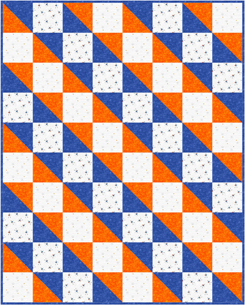 Don’t Sweat the Small Stuff  - Orange Waves Quilt