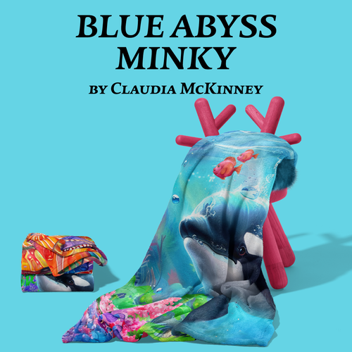 Blue Abyss Minky by Claudia McKinney