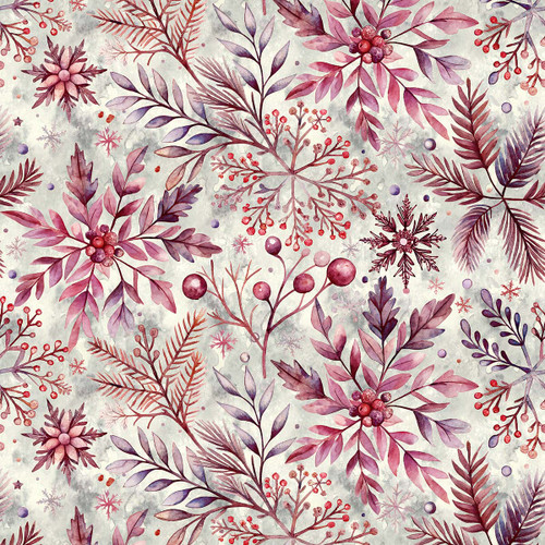 1097-48 Cream || Berries in the Blue 108"
