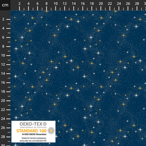 4594-008 Blue Gold || Starlit Snowflakes
