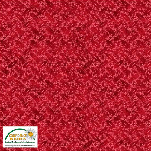 Voorlopige Hertellen Salie 4514-045 Red || Stof Fillippa's Line - The Blank Quilting Corp.