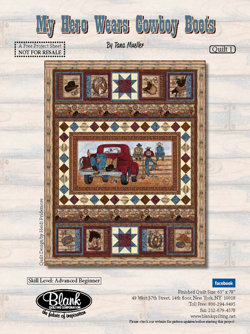 My Hero Wears Cowboy Boots Quilt #1 My Hero Wears Cowboy Boots Quilt #1
