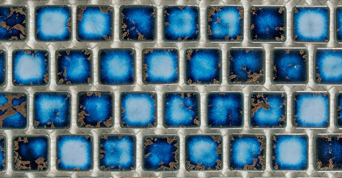 Atlantic Harmony Pool Tile - Terra Blue Glossy
