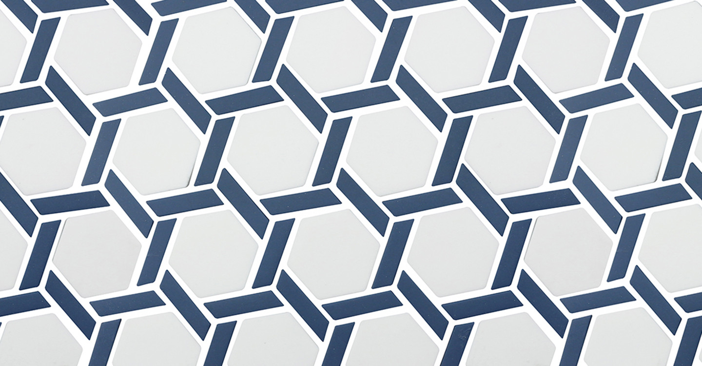 Avi Boreal - Hexagon Blue Matte