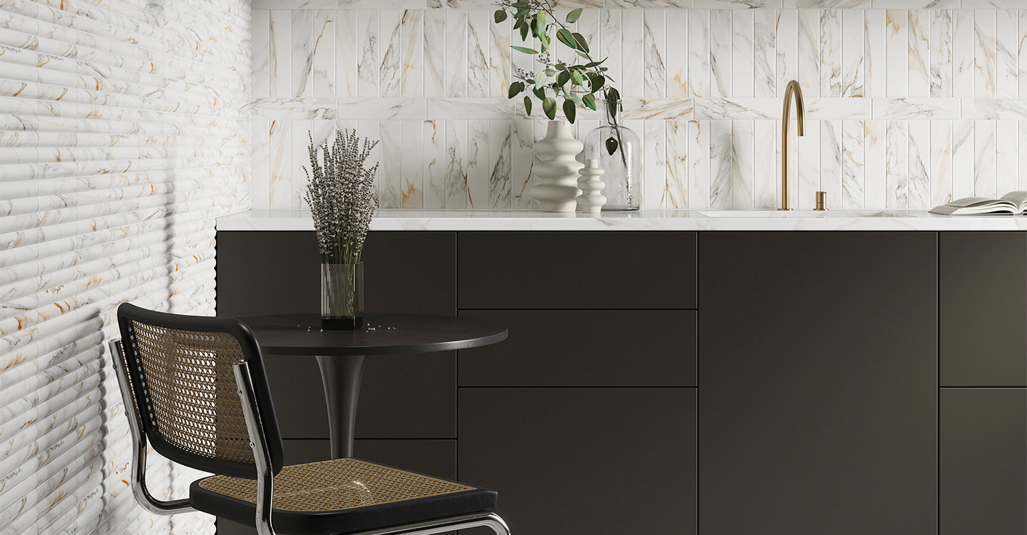 Pacifico Opera - Dimensional Calacatta Satin | Glazed Porcelain
