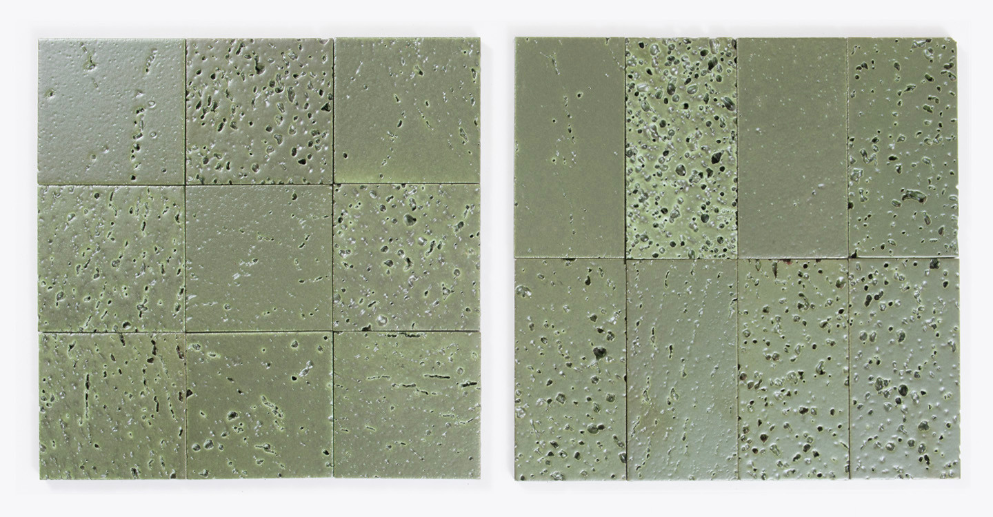 Magellan Fire Stone Geode - Moss Green Satin | Stone
