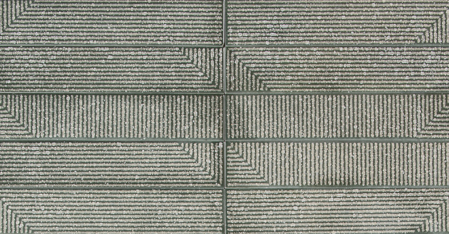 Madras Point - Green Bend Glossy | Glazed Ceramic