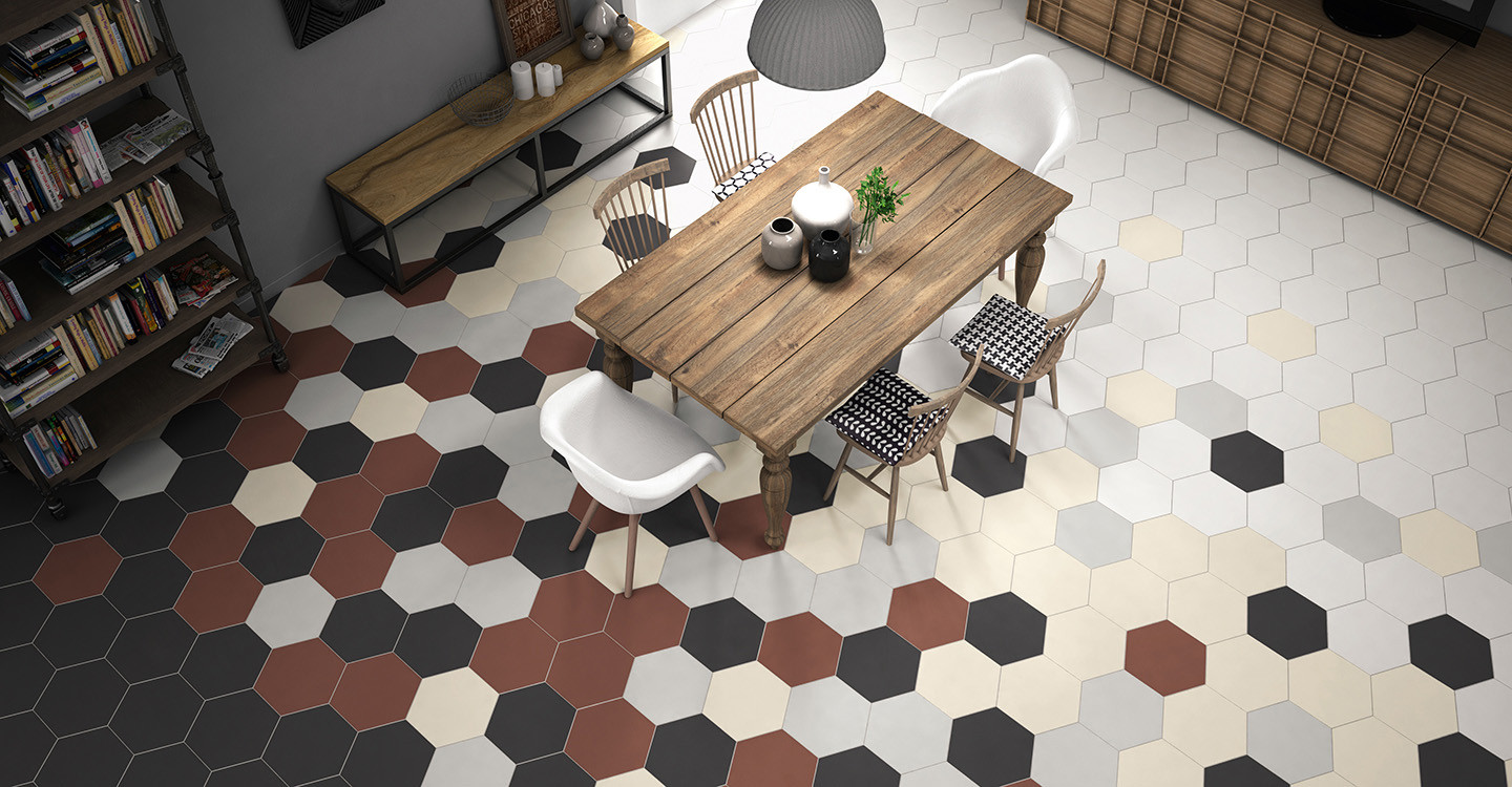 Balanza Floor Hex - White Matte