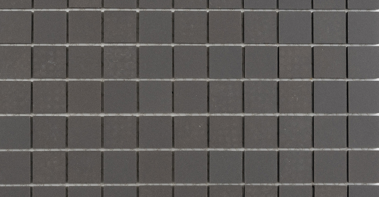 International Basic Unglazed Porcelain Mosaic - Black Straight Edge