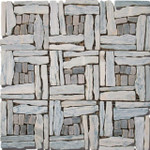 Mikado Stone Mosaic - Pinwheel River Honed
