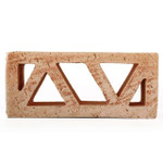 Amparo Breeze Block - Lattice Red Natural